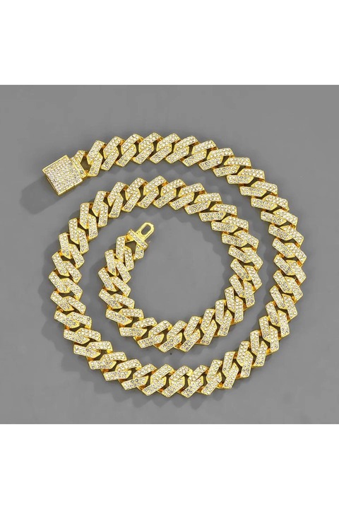 Lánc női, Andra Rose, kubai, arany, rozsdamentes acél