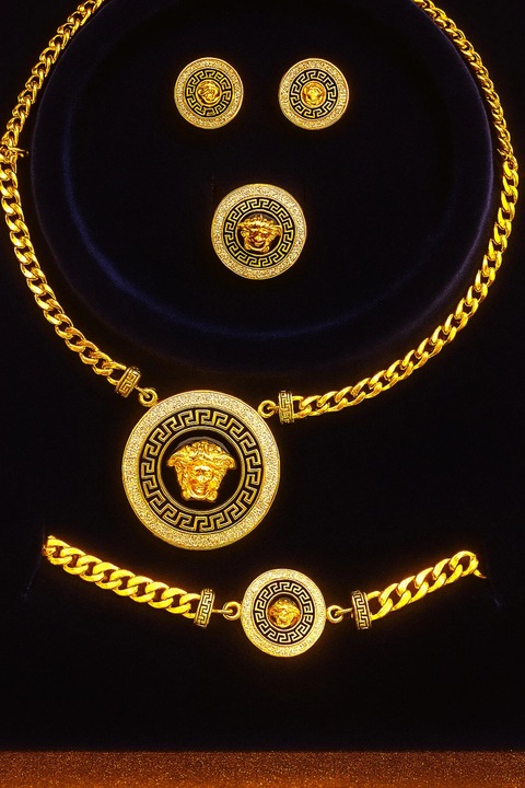 4 részes ékszer szett, Andra Rose, Imperial Medusa, arany, elegáns