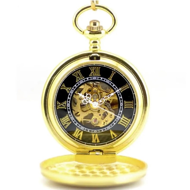 Ceas de buzunar IZMAEL EX-35311, automatic, auriu, 4, 5cm