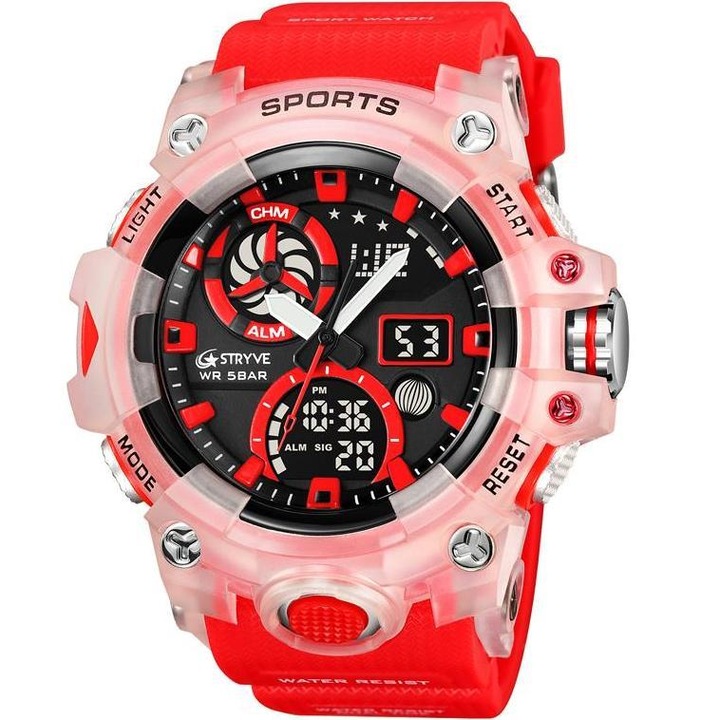 Ceas STRYVE HU-38690 - Rosu / Transparent