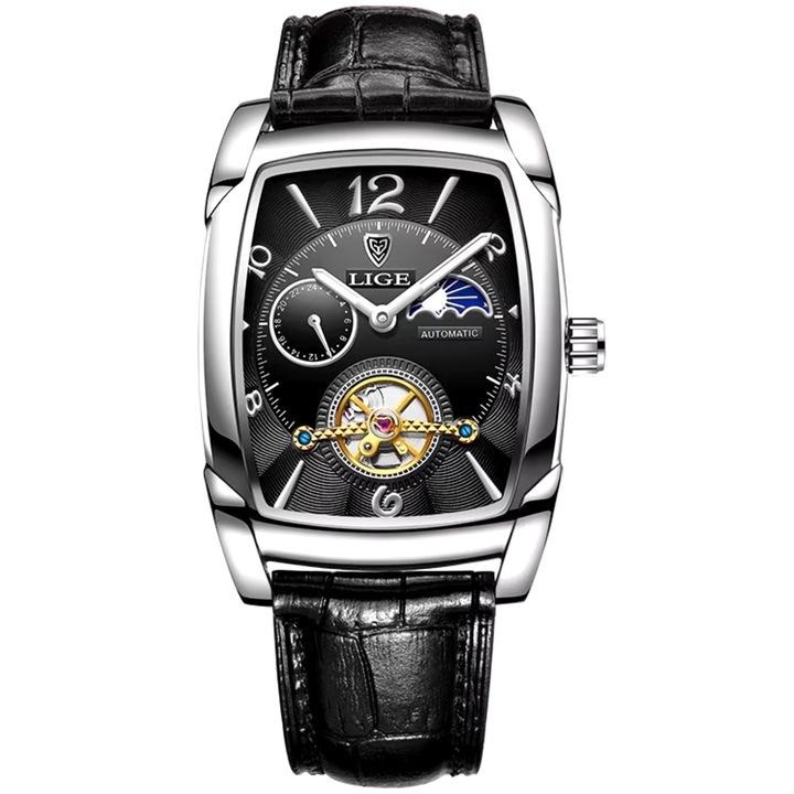 Ceas LIGE OR-35199 - Negru / Argintiu