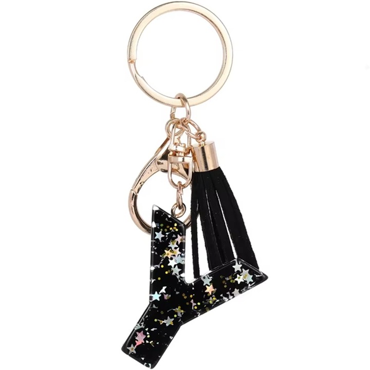 Breloc Alfabet - Y / Negru