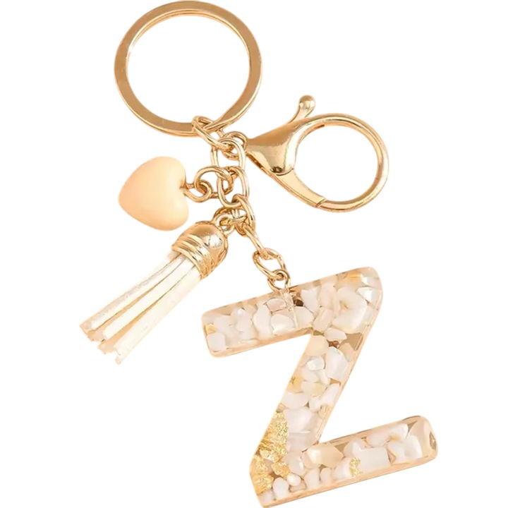 Breloc Alfabet - Z / Alb