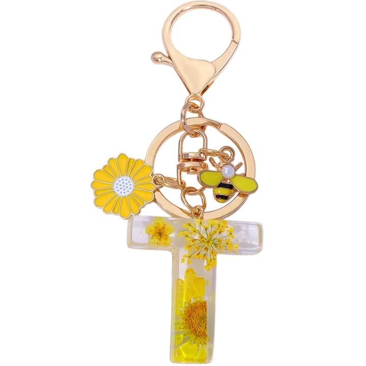 Breloc Alfabet - T / Galben