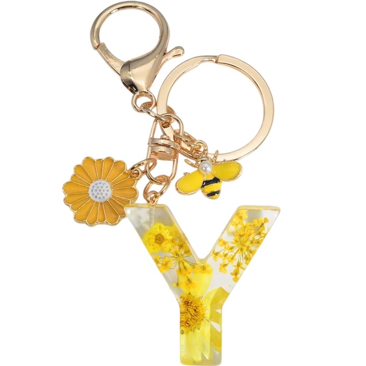 Breloc Alfabet - Y / Galben