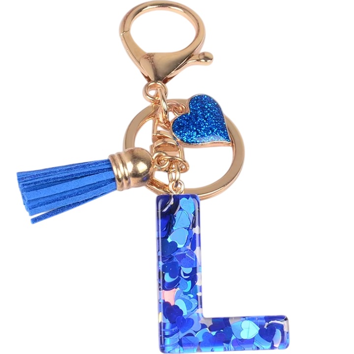 Betűkulcstartó - L / Sötétkék