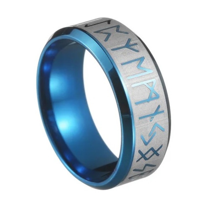 Inel bărbați IZMAEL VI-31836 albastru/argintiu, 57mm