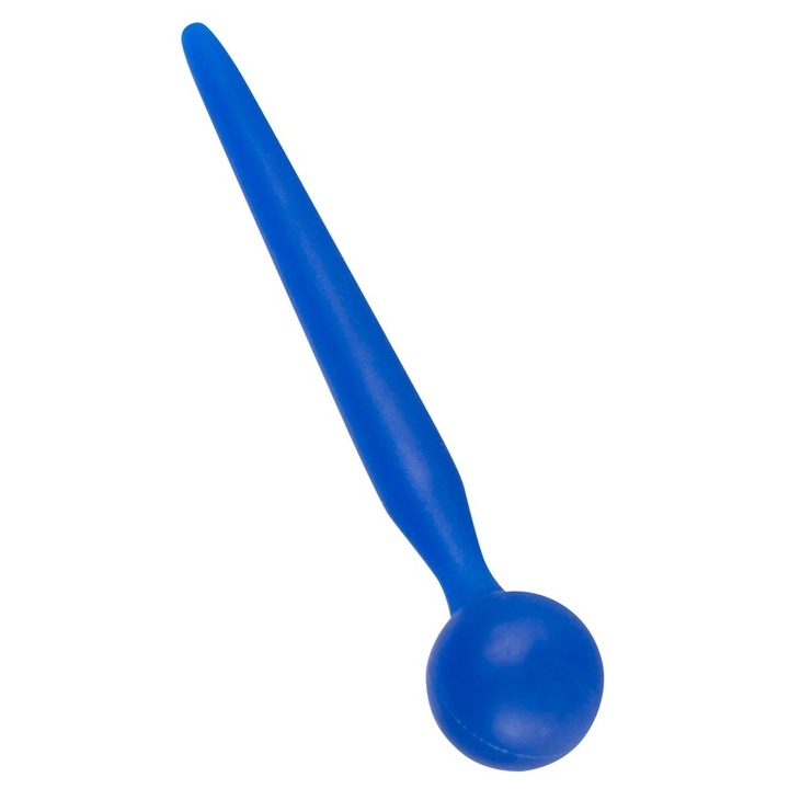 Dilator din silicon, Penisplug, 9,6 cm, 0,4-1,6 cm, albastru