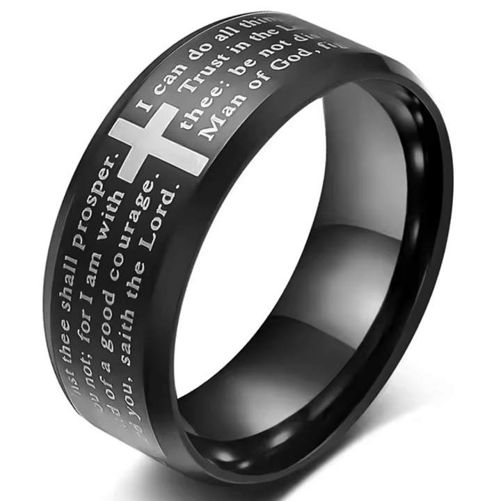 Inele bărbătesc, IZMAEL, SA-31782, negru, 52mm