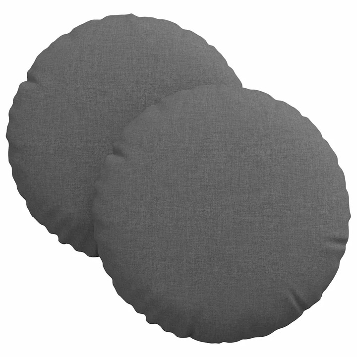 Perne de Sezut 2 pcs vidaXL, Gri deschis Ø30 x 13 cm tesatura