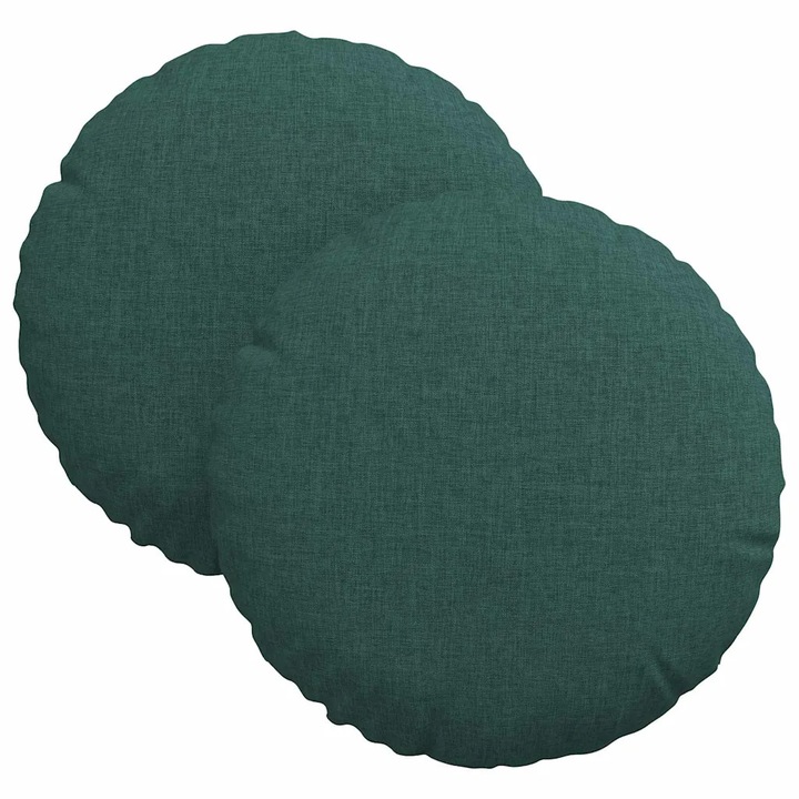 Perne de Sezut 2 pcs vidaXL, Maro Ø30 x 13 cm tesatura