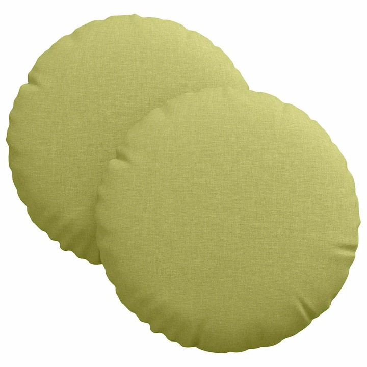 Perne de Sezut 2 pcs vidaXL, Crem Ø30 x 13 cm tesatura