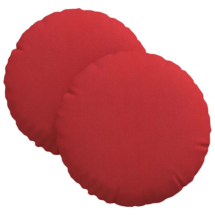 Perne de Sezut 2 pcs vidaXL, Alb Ø30 x 13 cm tesatura