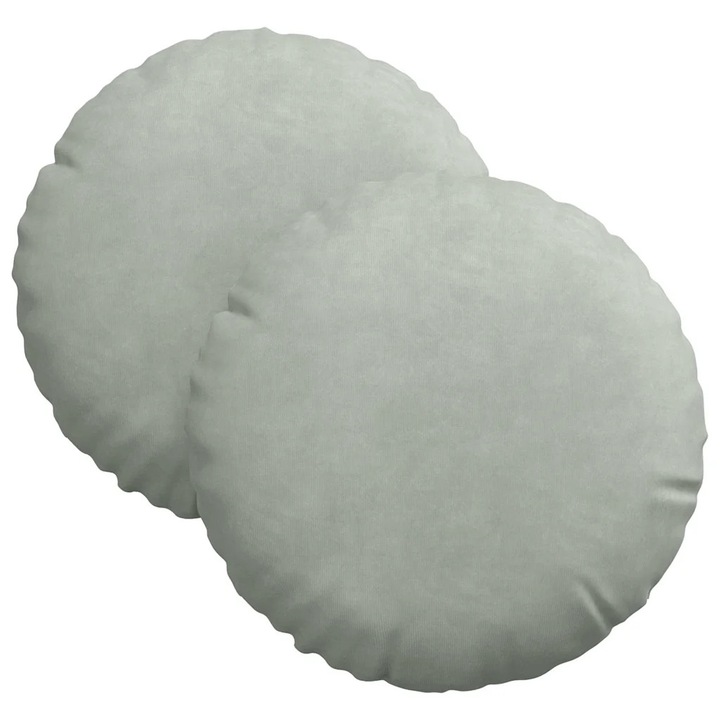 Perne de Sezut 2 pcs vidaXL, albastru Ø30 x 13 cm Catifea