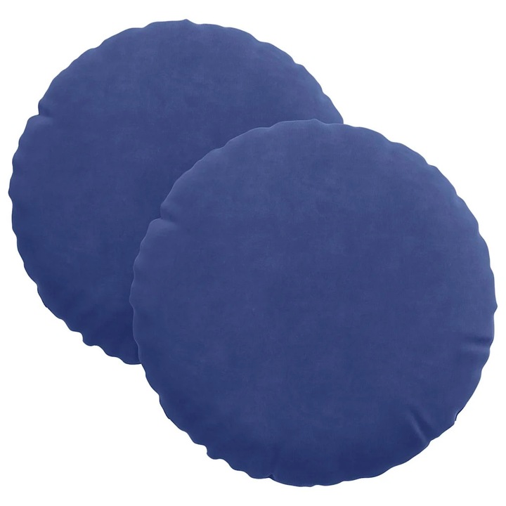 Perne de Sezut 2 pcs vidaXL, Verde Marii Ø30 x 13 cm Catifea