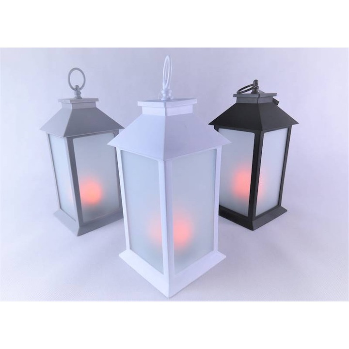 Lanterne decorativa LED TROPIC, 34x13,5x13,5cm, alimentare cu baterii AAA, set 3 bucati