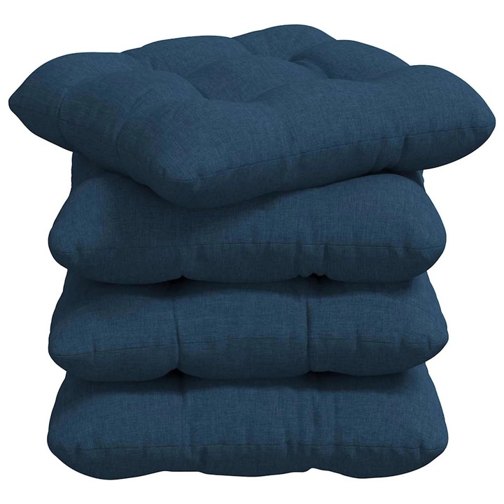 vidaXL Ülőpárnák 4 pcs Kék 40 x 40 x 12 cm szövet 42015068