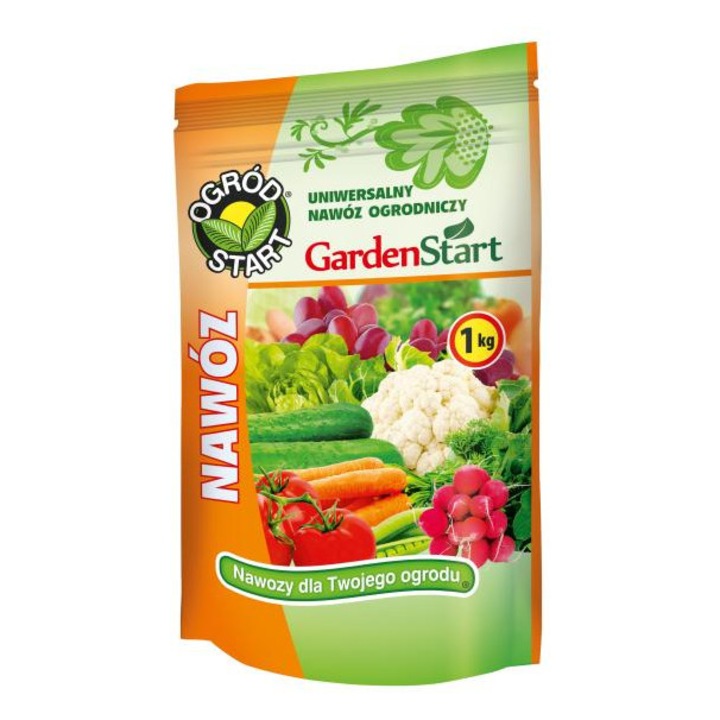 Ingrasamant universal, OGRÓD START, 1kg, pentru flori si legume, aplicare pre si post-plantare, pentru toate tipurile de sol