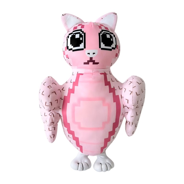 Jucarie plus Steal a brainrot Candy Meowl, 25cm, roz