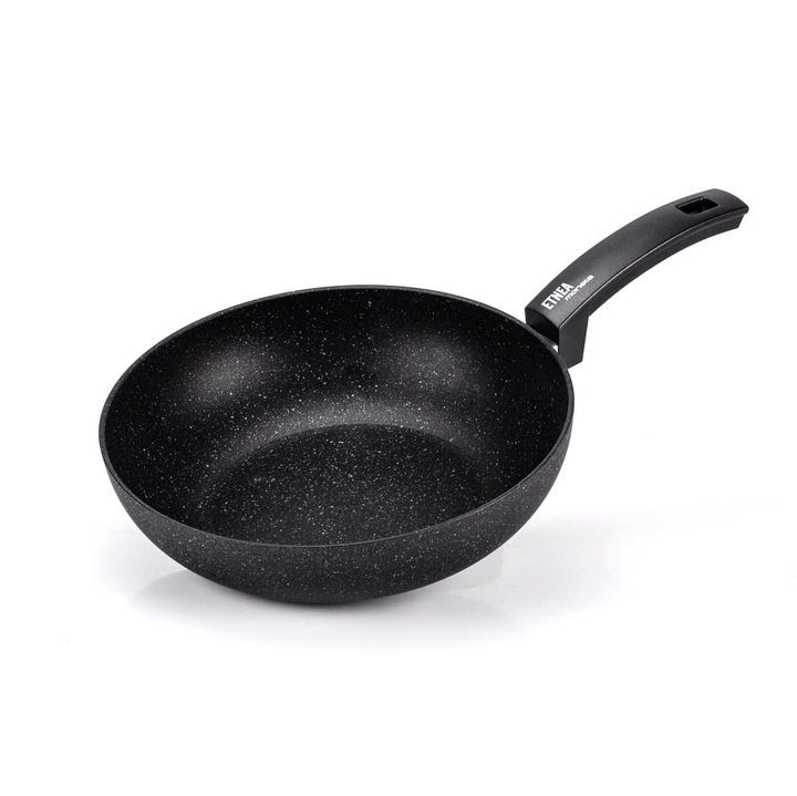 Tigaie Wok, Moneta, Aluminiu, Negru, 18, 5x11, 61x3, 94cm