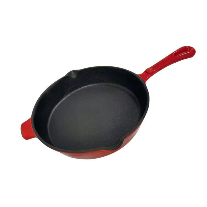 Червен чугунен тиган с емайл, Ø27 см Enamel Line, MagicHome