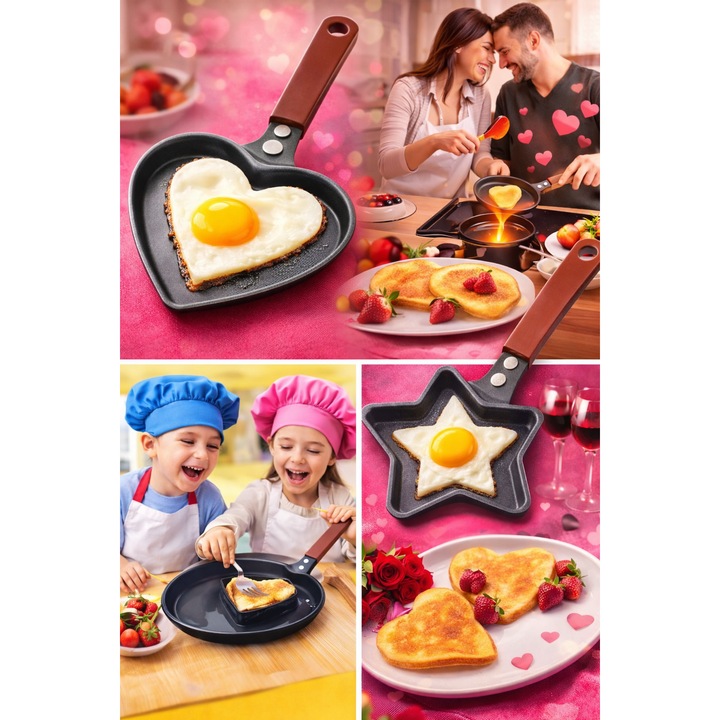 Set 3 tigai mini in forma de inima / stea – pentru mic dejunuri creative