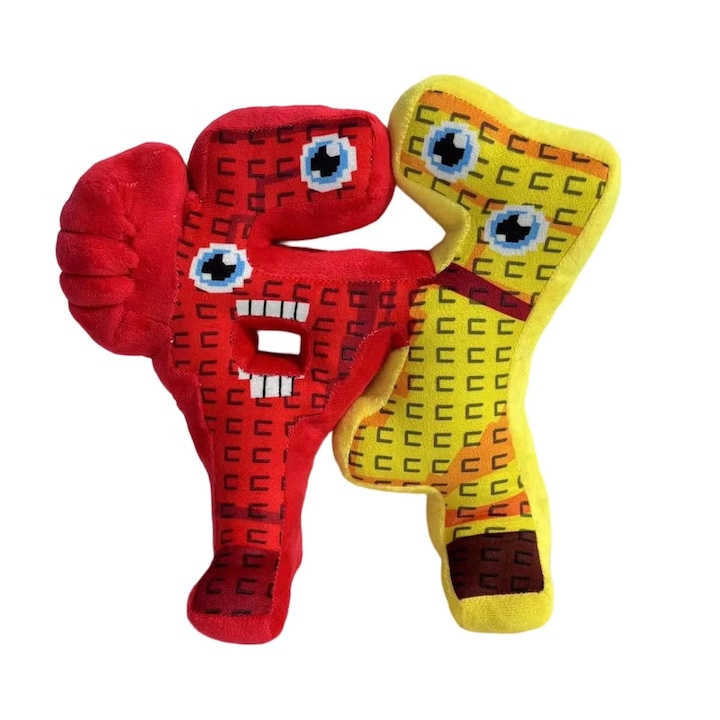 Jucarie plus Steal a brainrot 67, 25cm, rosu/galben