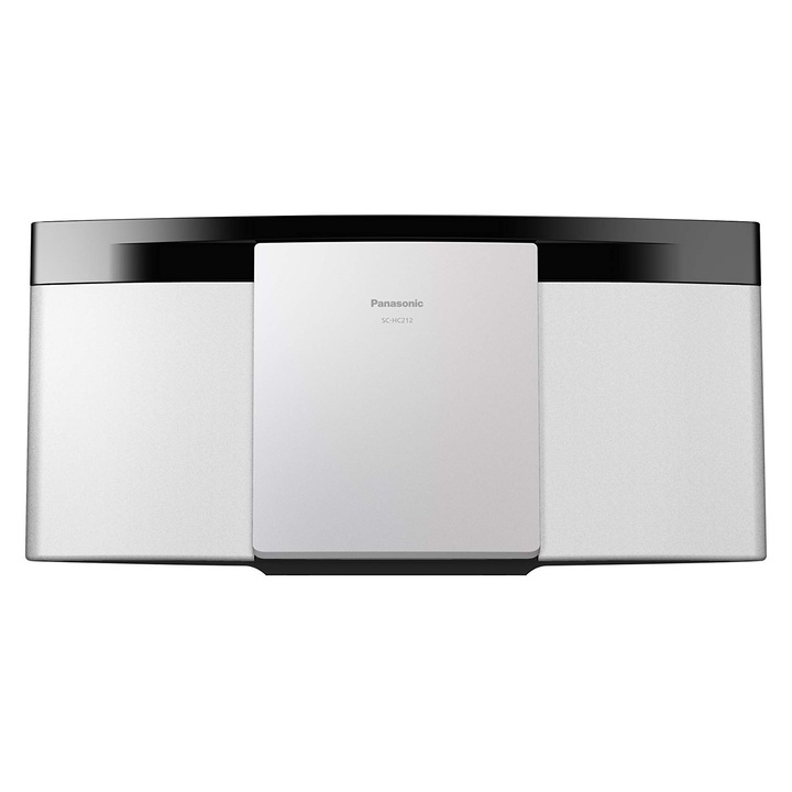 Sistem Micro Hi-Fi Panasonic SC-HC212EG, 20 W, DAB+, CD-Player, Bluetooth, Alb