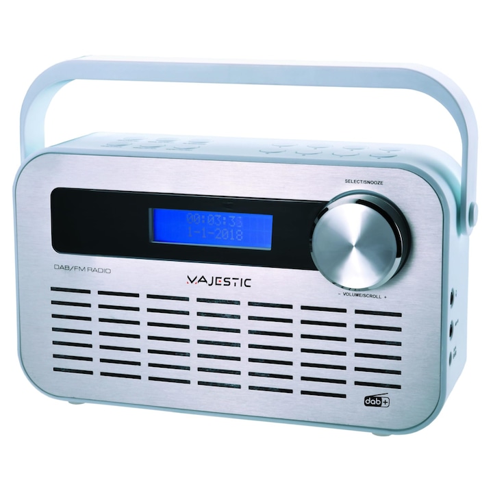 Radio cu ceas Majestic, DAB+FM, auxiliar, LCD, 10, 79x7, 17x3, 62cm