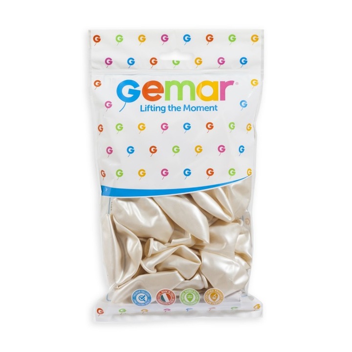Set 100 baloane latex, GM 120, Perla
