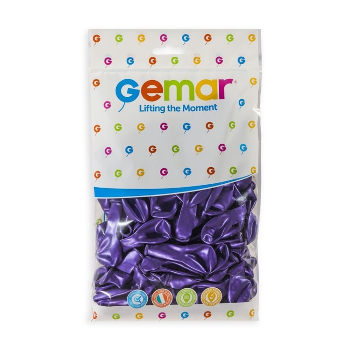 100 db-os latex lufi készlet, AM50, metál lila