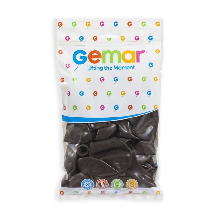 100 db-os latex léggömb szett, G 120, barna