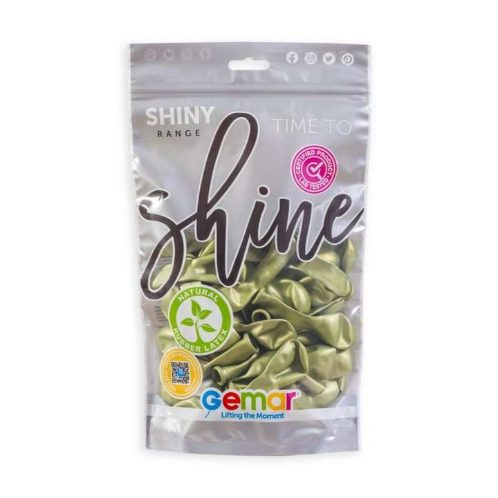 100 db latex lufi készlet, AB50, fényes-kiwi