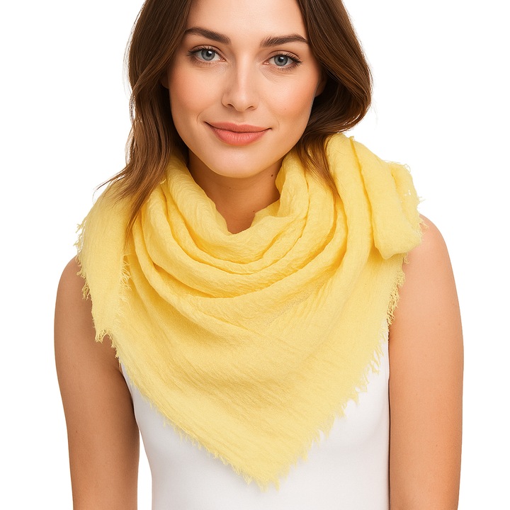 Fin, gőzös sál női sál Sárga