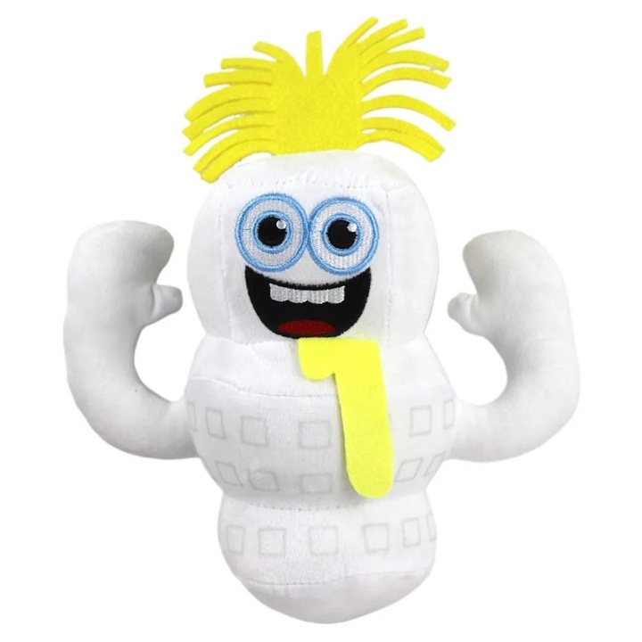 Jucarie plus Steal a brainrot Spaghetti Tualetti, 25cm, alb