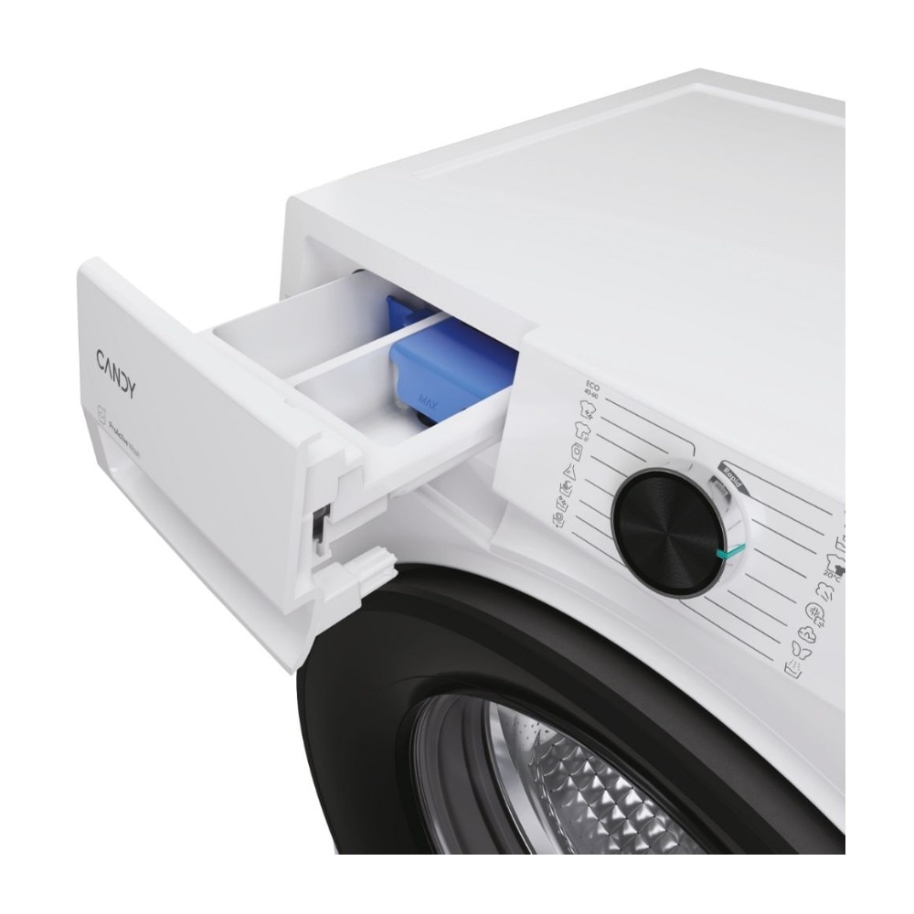 Masina de spalat rufe Candy BR 49BL8-S, Wi-Fi, Speed Drive Inverter, ProActive Wash, Tambur delicat, AI Silent, Clean Shield, Start intarziat, Clatire suplimentara, 9 kg, 1400 rpm, Clasa A, Alba