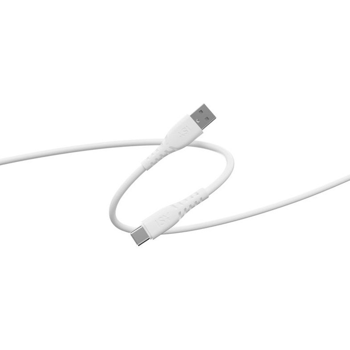 Kabel de date ISY IUC-1101 USB-A la USB-C, 60cm, alb