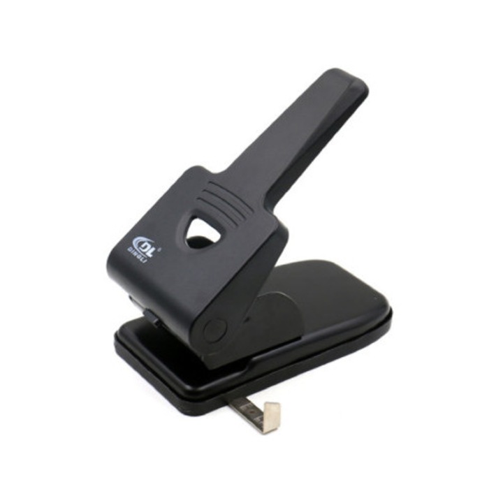 Перфоратор 70 файла DL, метален, 8 см, 2 перфорации, за дебели документи, професионален офис