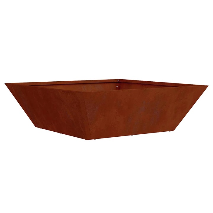 vidaXL Vaza pentru Gradina Ruginit 50 x 50 x 15 cm