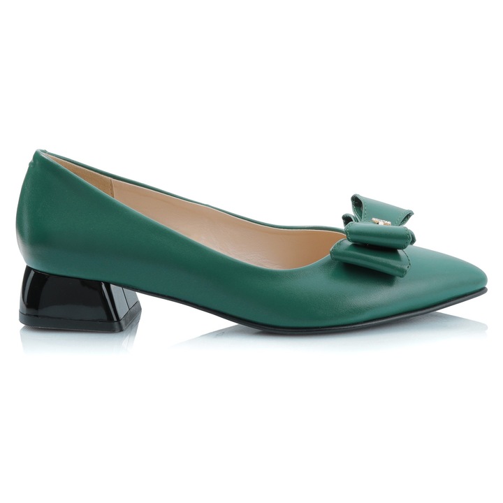 Дамски балеринки от естествена кожа – ЗЕЛЕН BOX – BL6 VB, Зелен