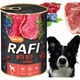 Rafi nedves kutyaeledel szett, 48x400 g, bárány és marha