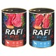 Rafi nedves kutyaeledel szett, 48x400 g, bárány és marha