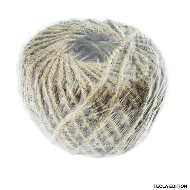 Sfoara iuta naturala, ghem 300g, pentru legat si decoratiuni, utilizare gradina si bucatarie, 3mm, ambalaj compact
