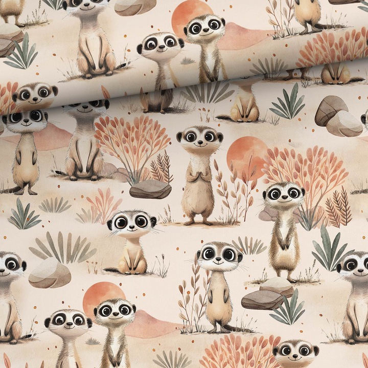 Material textil, Bumbac imprimat Surykatki, bumbac 100%