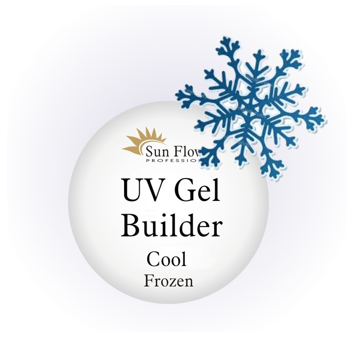 Gel UV Constructor Clear Frozen 7g, efect transparent, culoare rece, pentru unghii sensibile