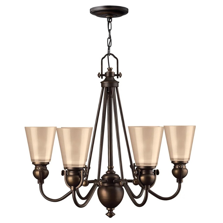 Candelabru Elstead Lighting Mayflower, bronz antichizat, 6 brate, 66x221.4cm