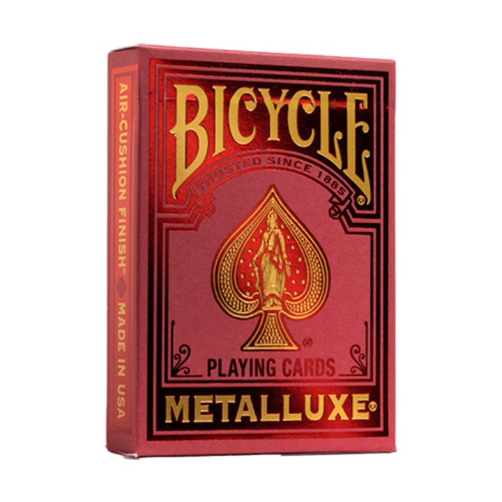 Carti de joc premium Bicycle Metalluxe Red by USPCC