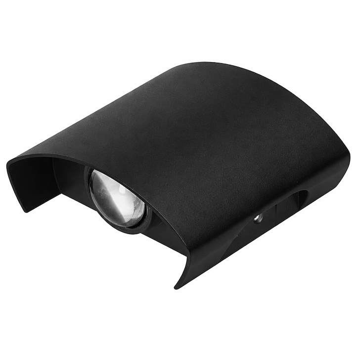LED аплик за стена, NEXTLY, 2 LED-а, светлина нагоре и надолу, външно и вътрешно осветление, 2W, 3000K, топла светлина, IP65, алуминий, черен