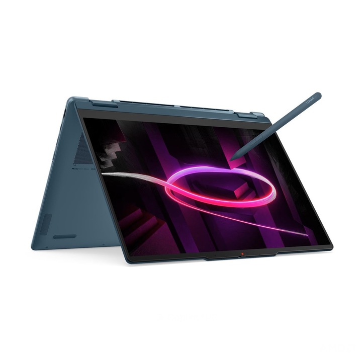 Лаптоп Lenovo Yoga 7 2-in-1 14AGP11, 83TD001NBM.250SSD, 14", AMD Ryzen AI 7 445 (6-ядрен), AMD Radeon 840M Graphics, 24GB 8000MHz LPDDR5x, Син