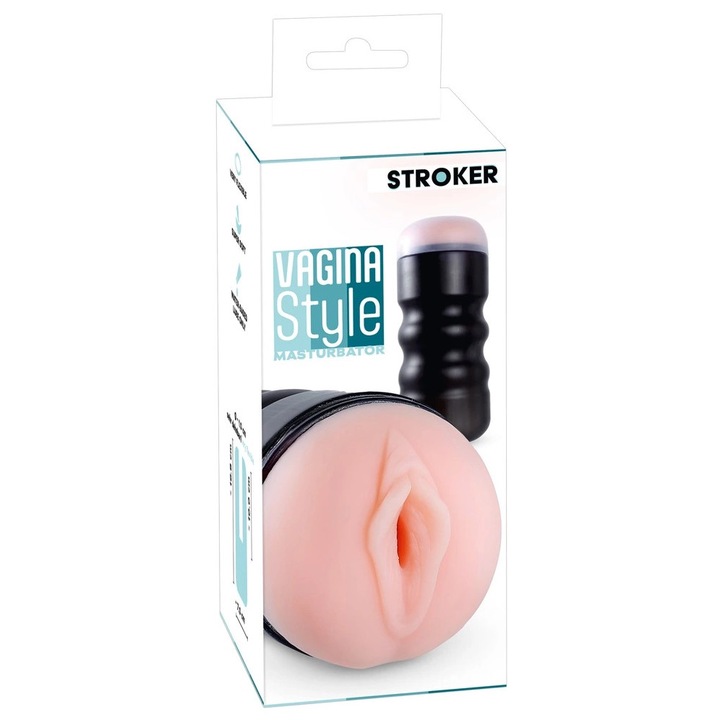 Masturbator, Stroker Vagina Style - masina intima compacta, design discret, interior TPE, 16,8cm